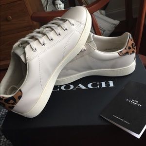 New inbox Coach size 9 sneaker w Animal print heel